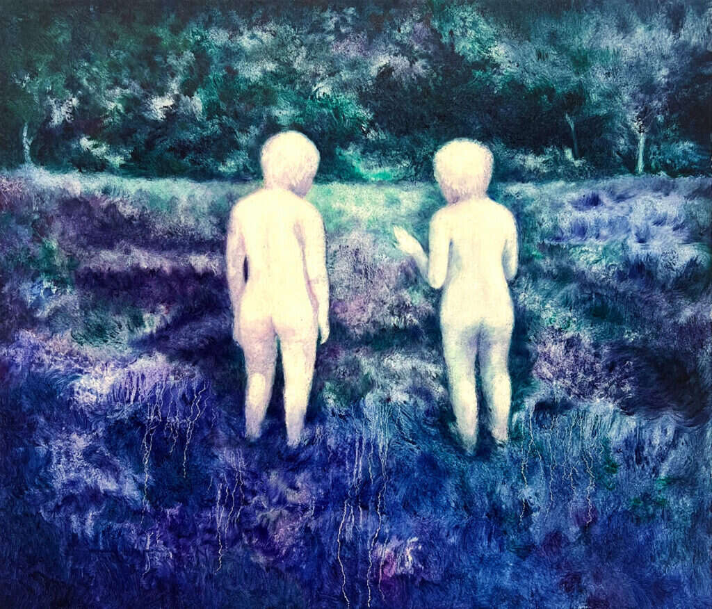 La Meditation 2 2023 70cmx60cm huile sur toile