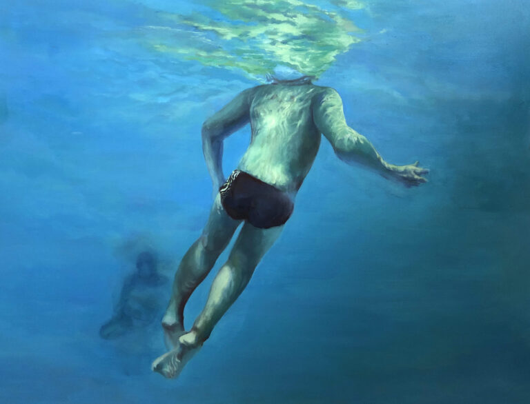 La silence 2019 92cm 71.5cm huile sur plaque copie